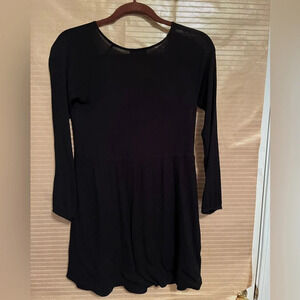 CAROL CHRISTIAN~DARK BLACK~TUNIC/TOP~LINED~ SMALL
